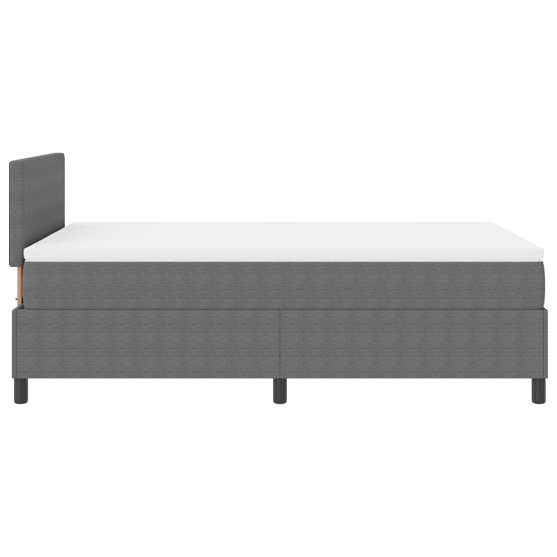 Boxspringbett mit Matratze & LED hellgrau 120x200 cm Cordstoff