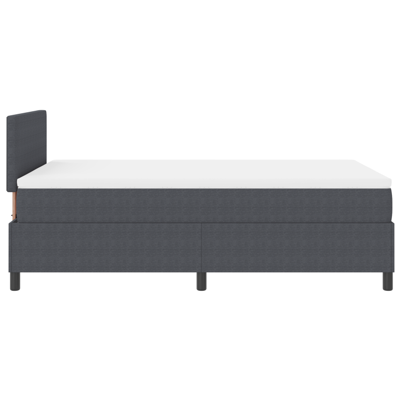 Boxspringbett mit Matratze & LED Dunkelgrau 120x200 cm Cordstoff