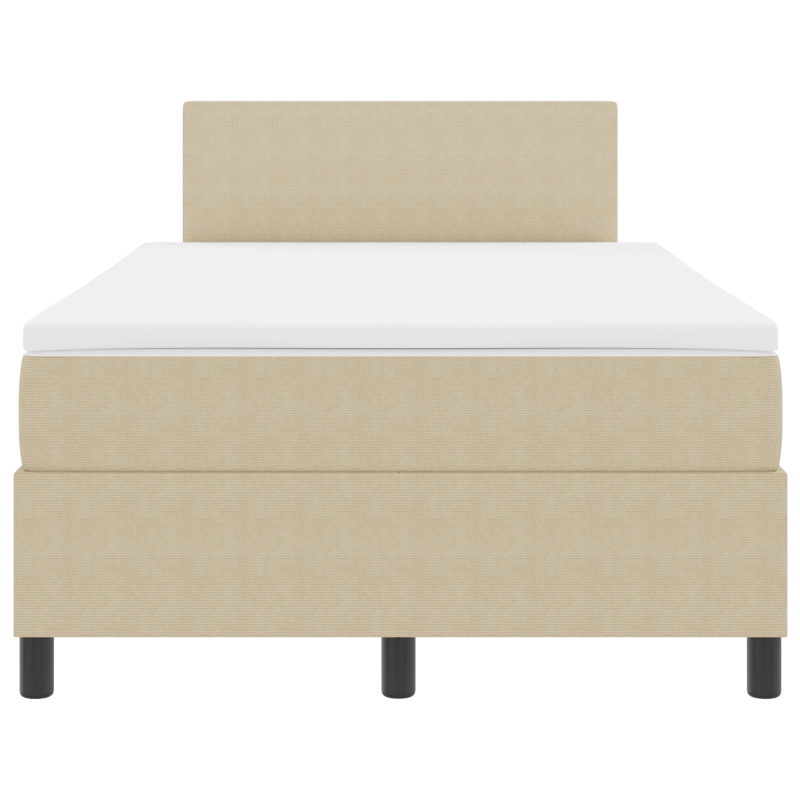 Boxspringbett mit Matratze & LED-Licht Beig Grau 120x200 cm Cordstoff