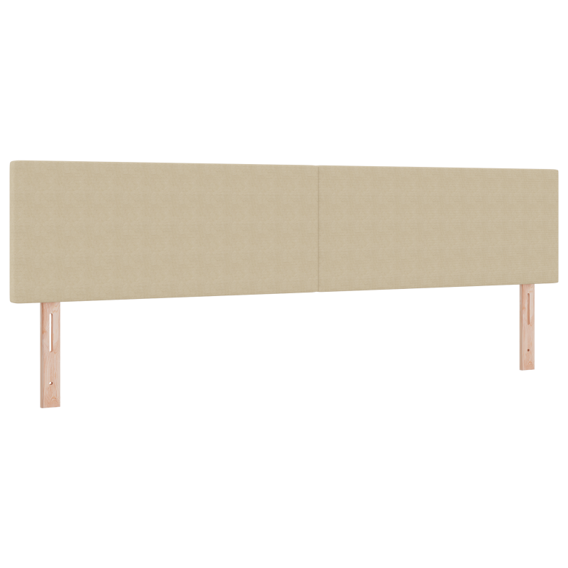 Boxspringbett mit Matratze & LED Licht Grün Grau 200x200 cm Cordstoff
