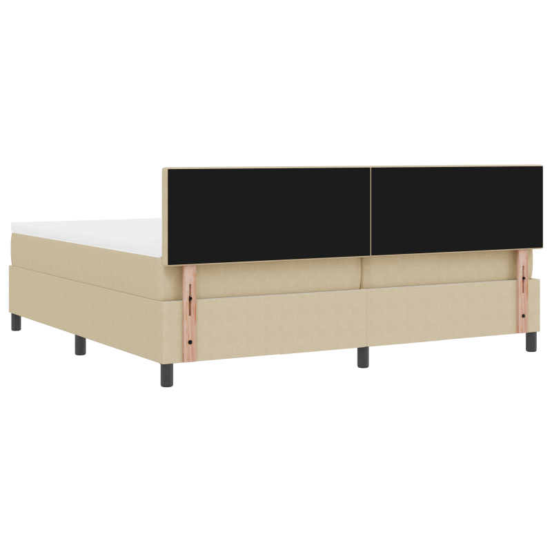 Boxspringbett mit Matratze & LED Licht Grün Grau 200x200 cm Cordstoff
