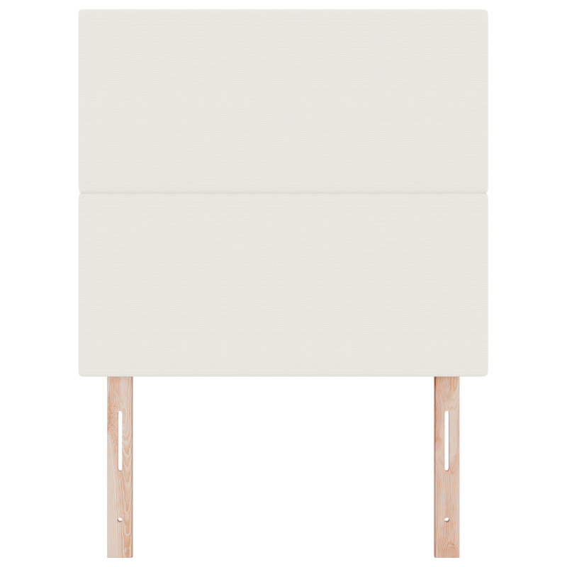 Kopfteil schlichtes Design Creme 80 cm Cordstoff