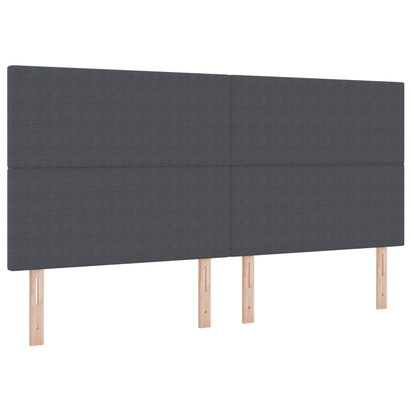 Kopfteil Einfaches Design Dunkelgrau 200 cm Corduroy Stoff
