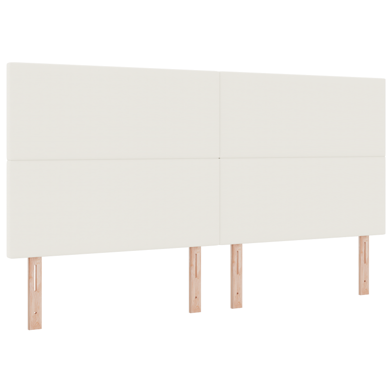 Kopfteil Einfaches Design Creme 200 cm Cord-Stoff