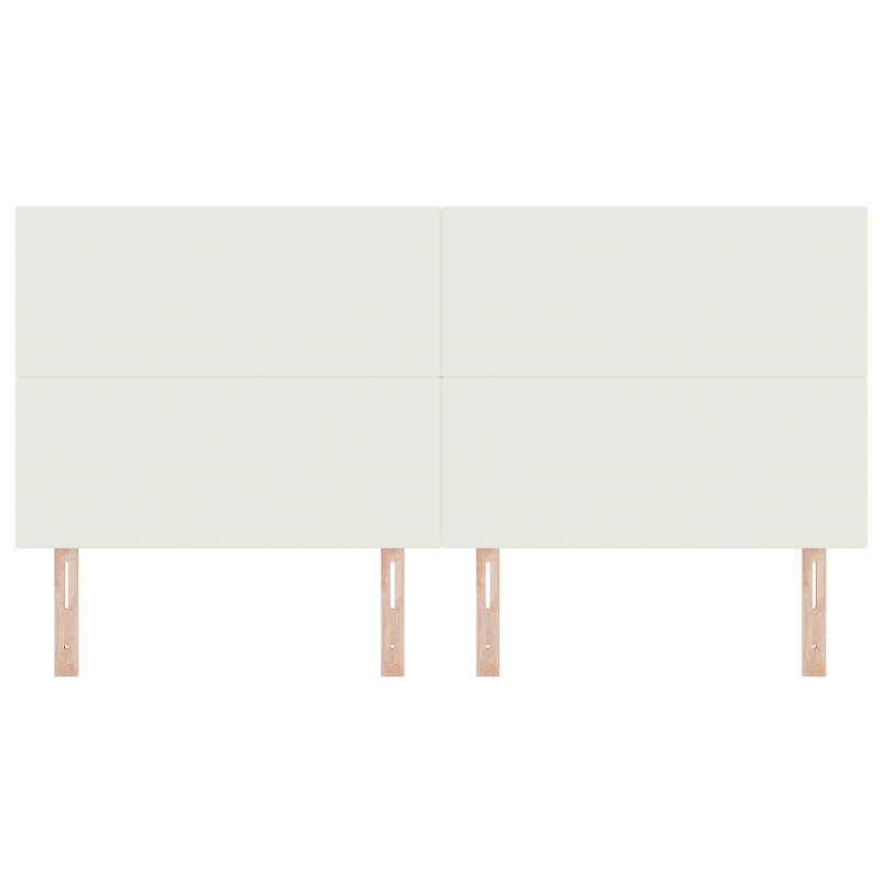 Kopfteil Einfaches Design Creme 200 cm Cord-Stoff