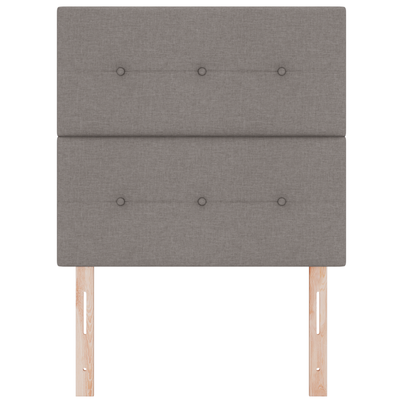 Kopfteil Mit Knopfheftung Taupe 100 cm Stoff