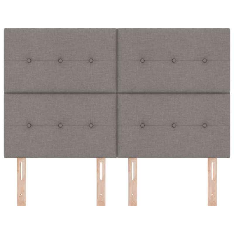 Kopfteil Mit Knopfheftung Taupe 140 cm Stoff