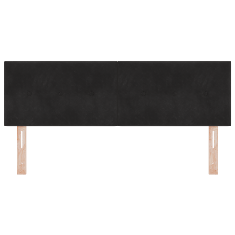LED Kopfteil Mit Knopfheftung Schwarz 80 cm Samt