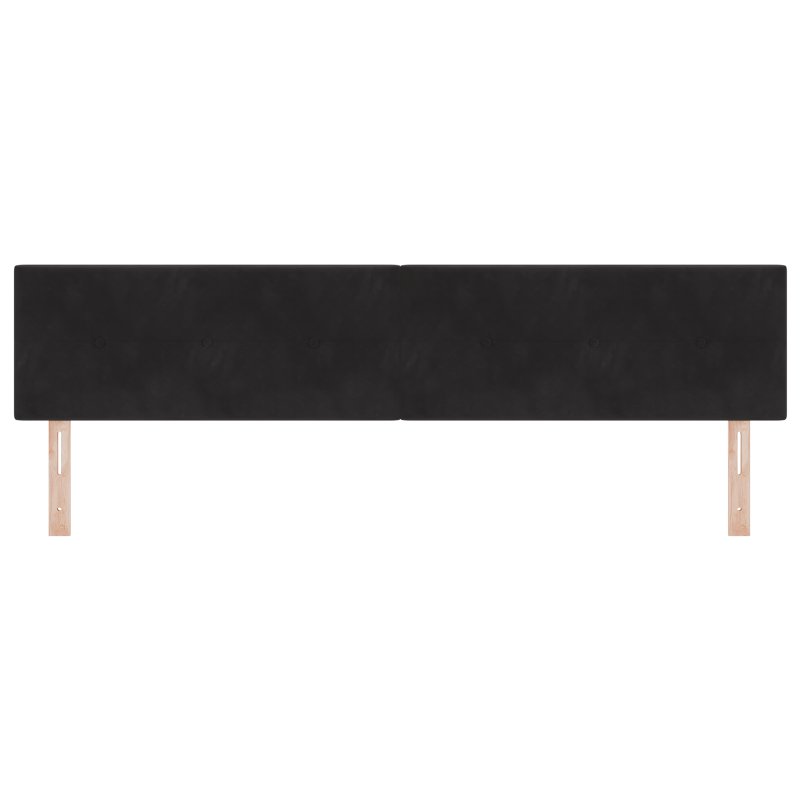 LED Kopfteil Mit Knopfheftung Schwarz 100 cm Samt