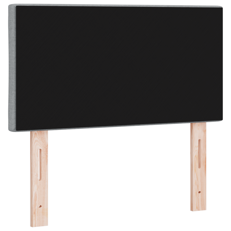 LED Kopfteil diamantförmiges Design hellgrau 80 cm Stoff