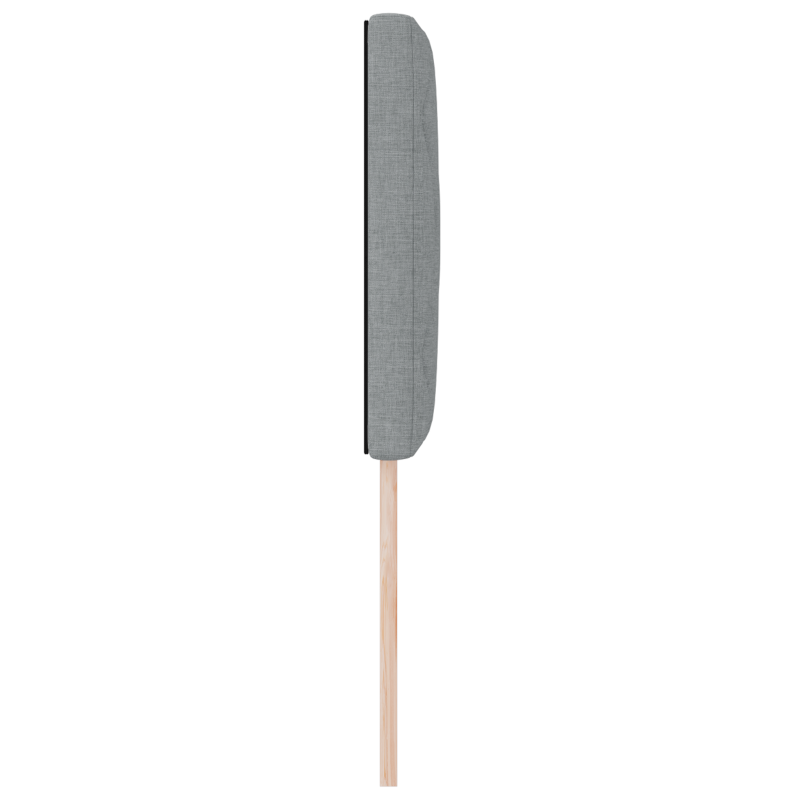 LED Kopfteil diamantförmiges Design hellgrau 80 cm Stoff