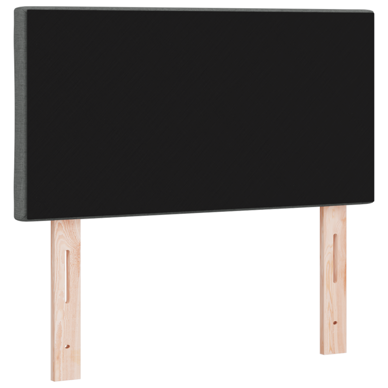 LED Kopfteil Diamantblockdesign Dunkelgrau 80 cm Stoff