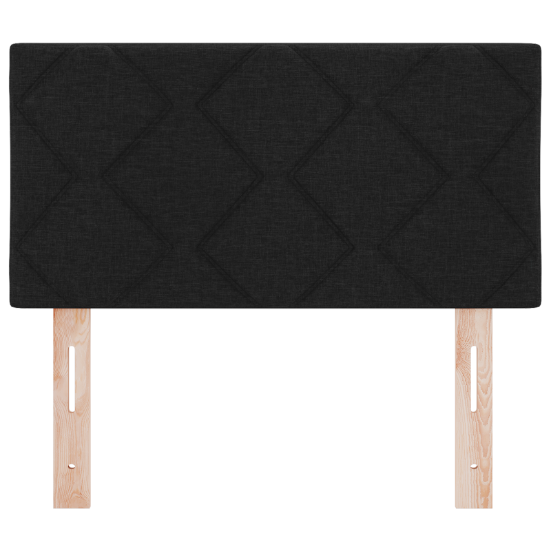 LED Kopfteil Diamantblöcke Design Schwarz 80 cm Stoff