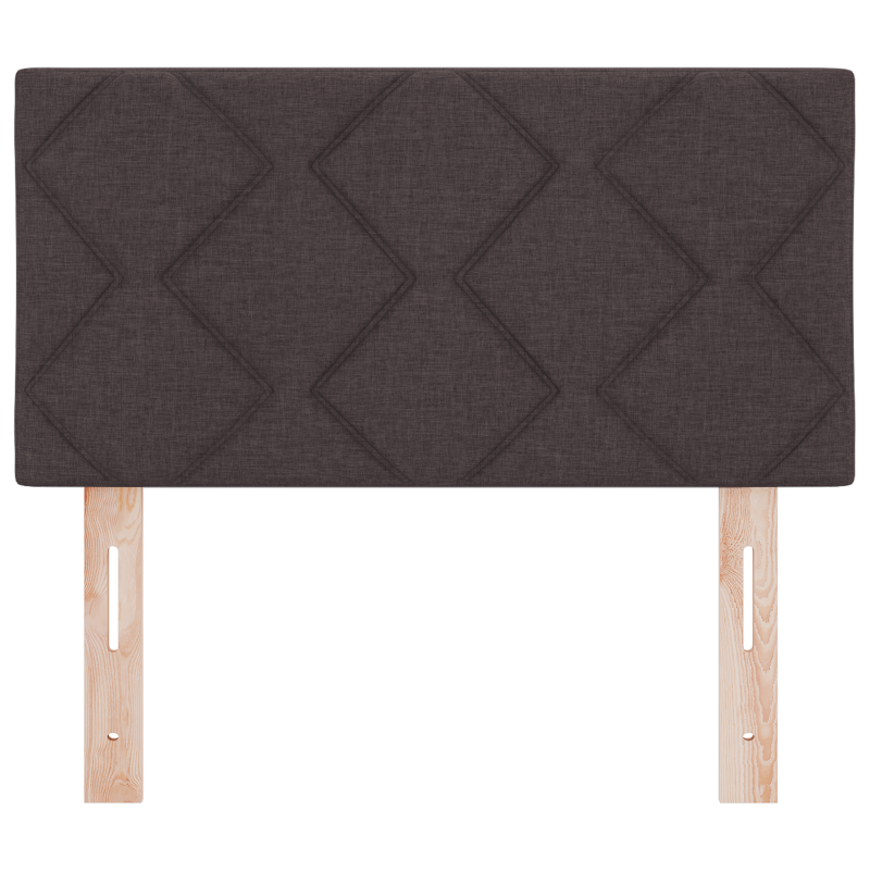 LED Kopfteil Diamantblocks Design Dunkelbraun 80 cm Stoff