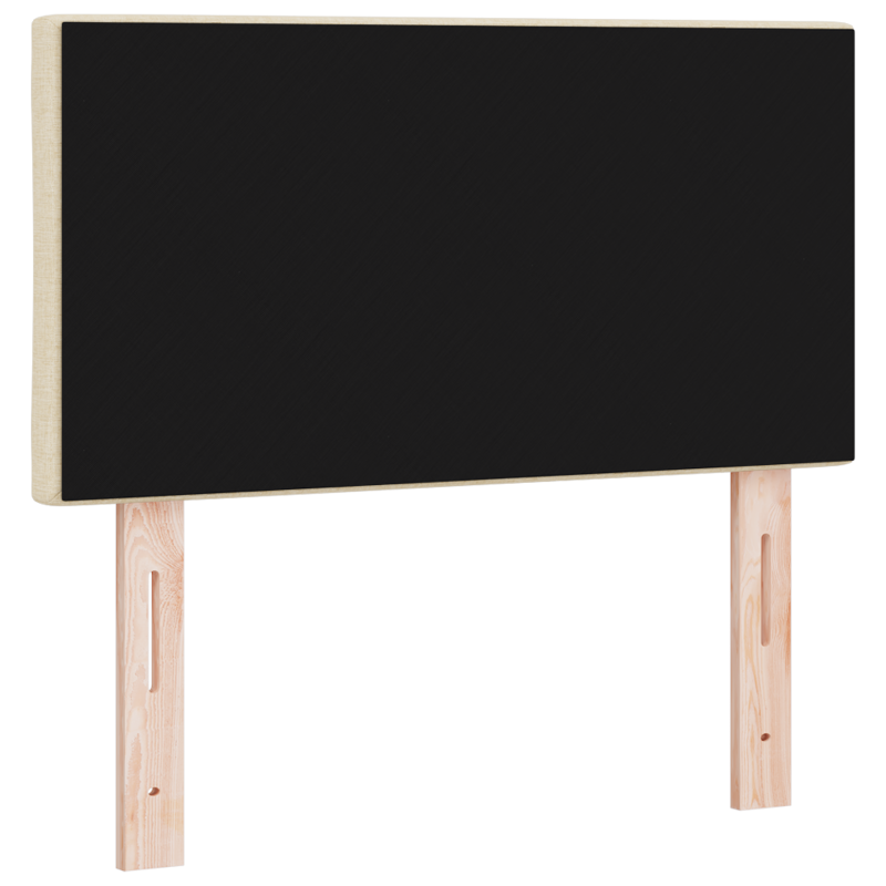 LED Kopfteil Diamantblock Design Creme 80 cm Stoff