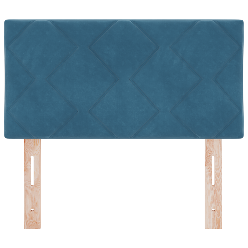 LED Kopfteil Diamantblock Design Dunkelblau 80 cm Velvet