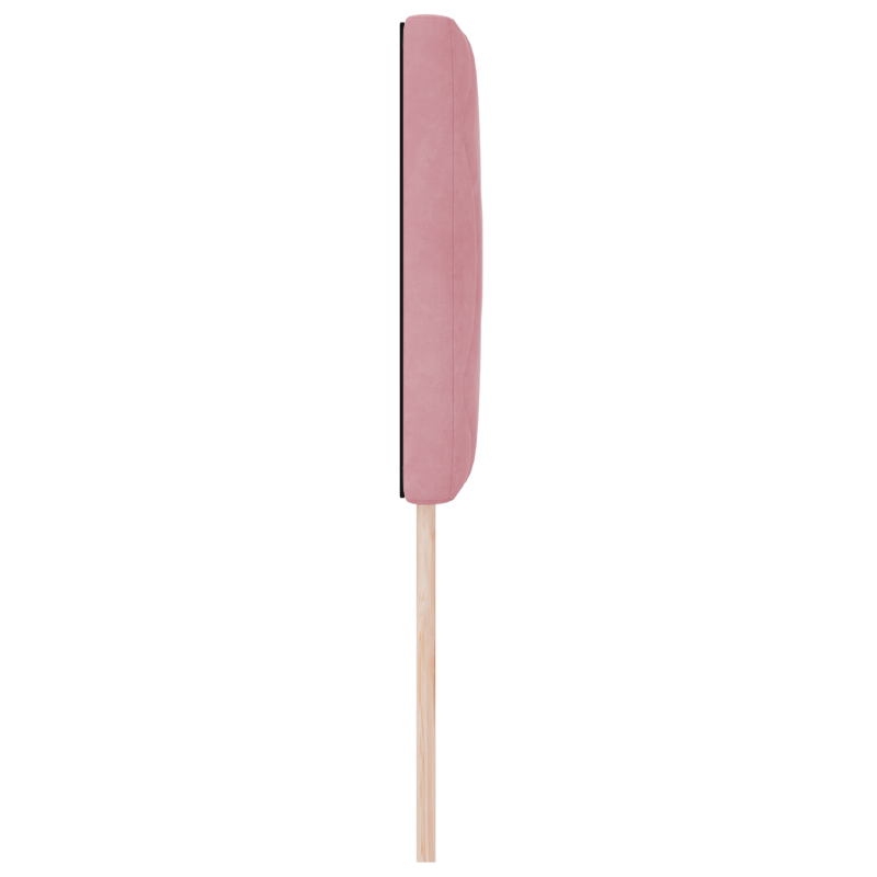 LED Kopfteil Diamantblöcke Design Rosa 80 cm Samt