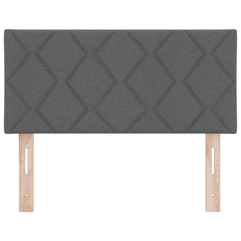 LED Kopfteil Diamantblock Design Dunkelgrau 90 cm Stoff