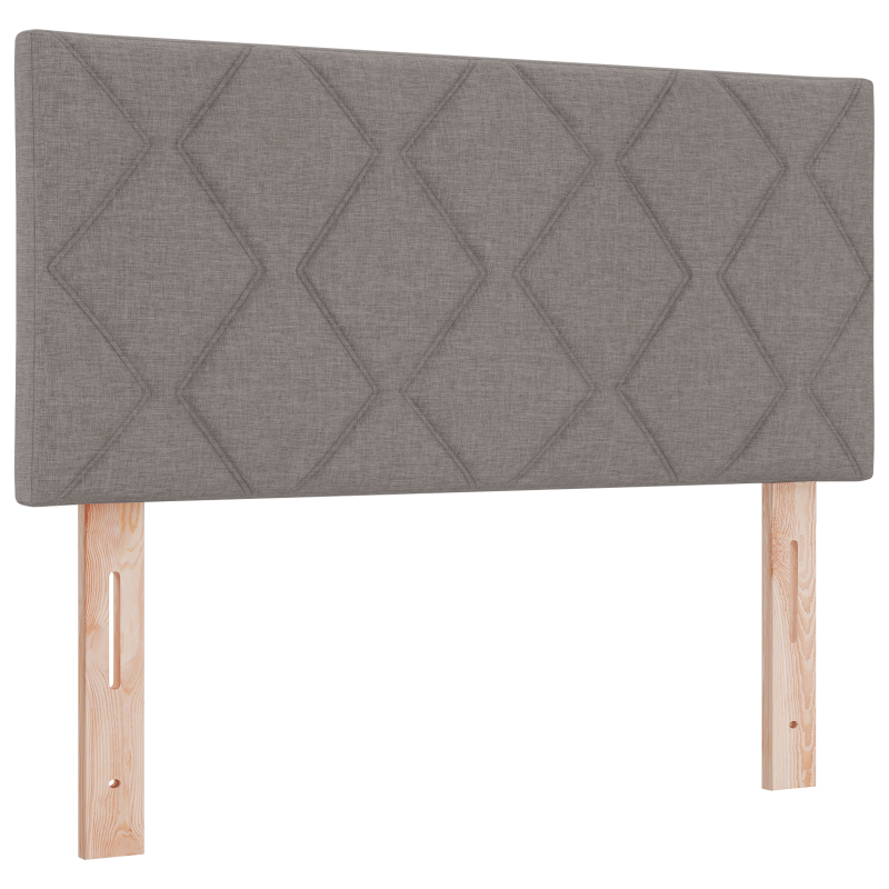 LED Kopfteil Diamantblock Design Taupe 90 cm Stoff