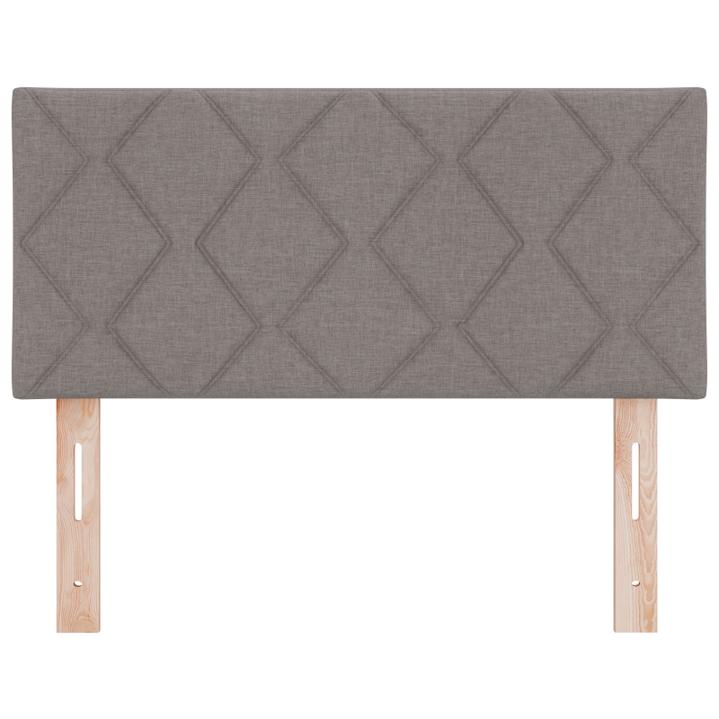 LED Kopfteil Diamantblock Design Taupe 90 cm Stoff