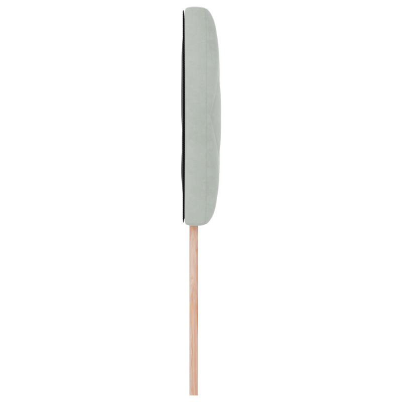 LED Kopfteil Diamantblöcke Design Hellgrau 90 cm Velours