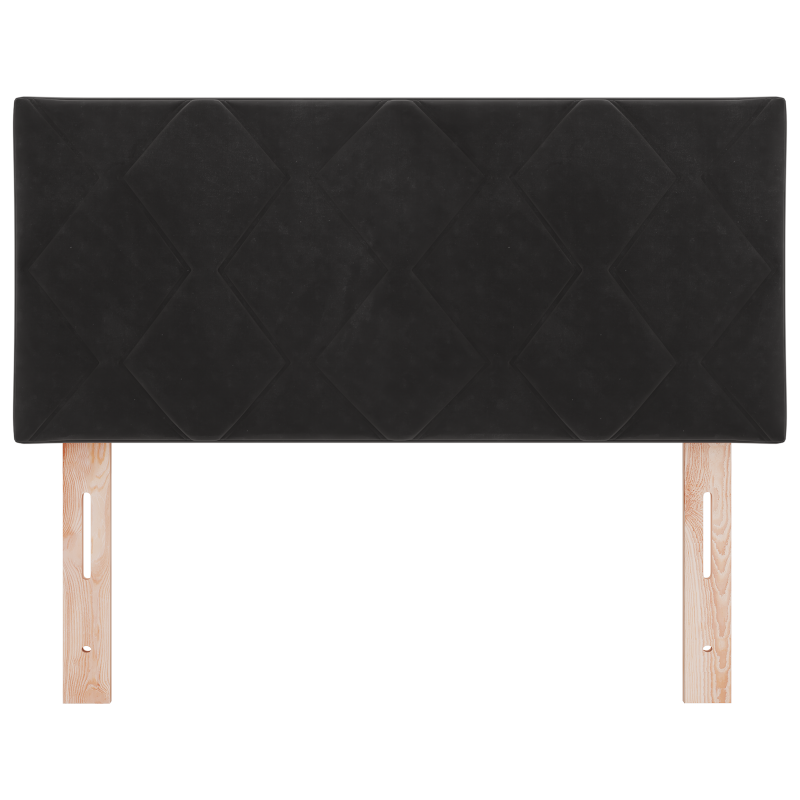 LED Kopfteil Diamantblock Design Schwarz 90 cm Samt