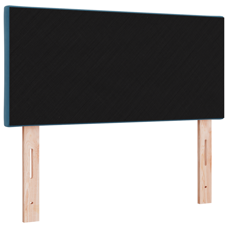 LED Kopfteil Diamond Blocks Design Dunkelblau 90 cm Samt