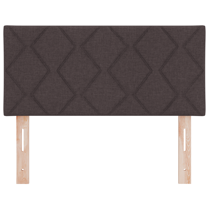 LED Kopfteil Diamantblöcke Design Dunkelbraun 100 cm Stoff
