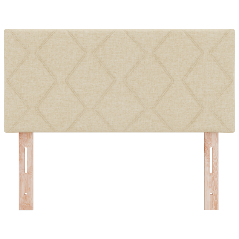 LED Kopfteil Diamantblocks Design Creme 100 cm Stoff