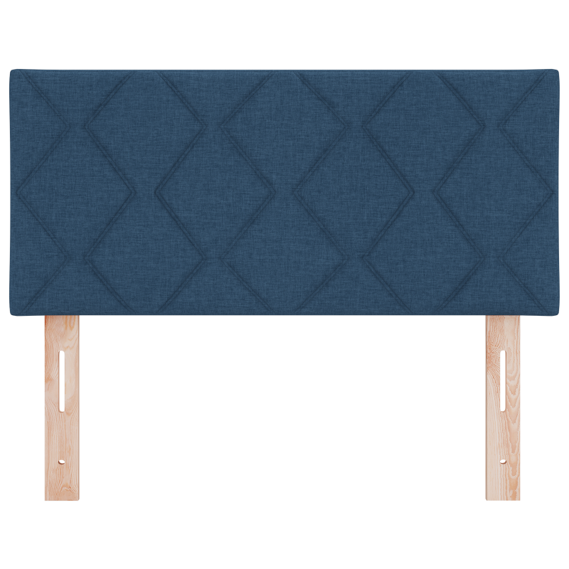 Blaues LED Kopfteil mit Diamantblockdesign, 100 cm Stoff