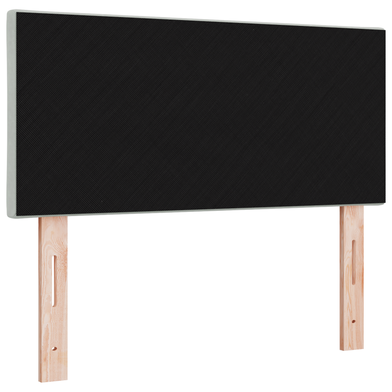 LED Kopfteil Diamantblock Design Hellgrau 100 cm Velvet