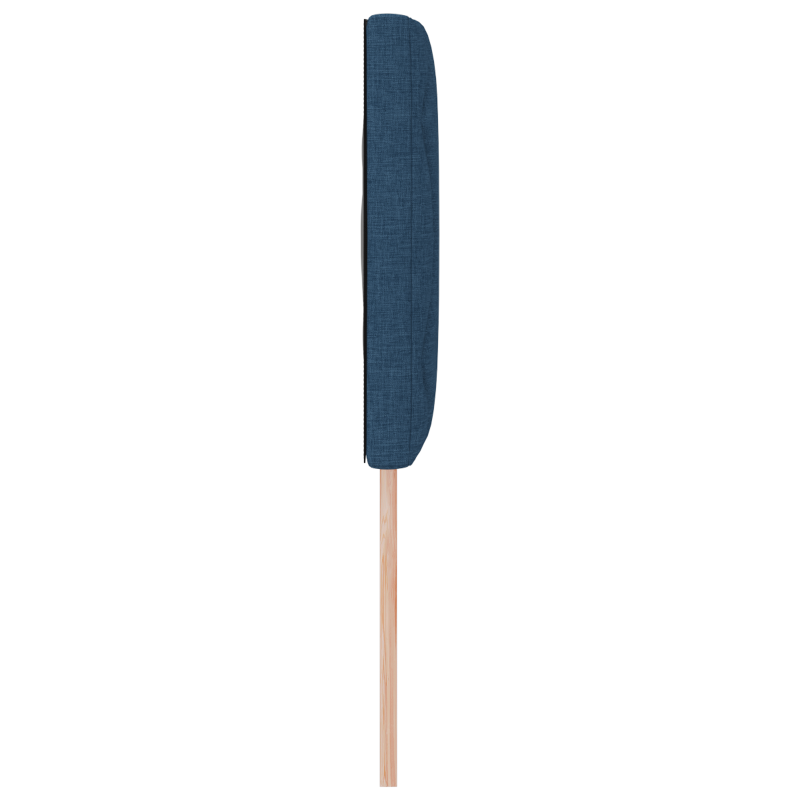 LED Kopfteil mit Diamantblockdesign Blau 144 cm Stoff