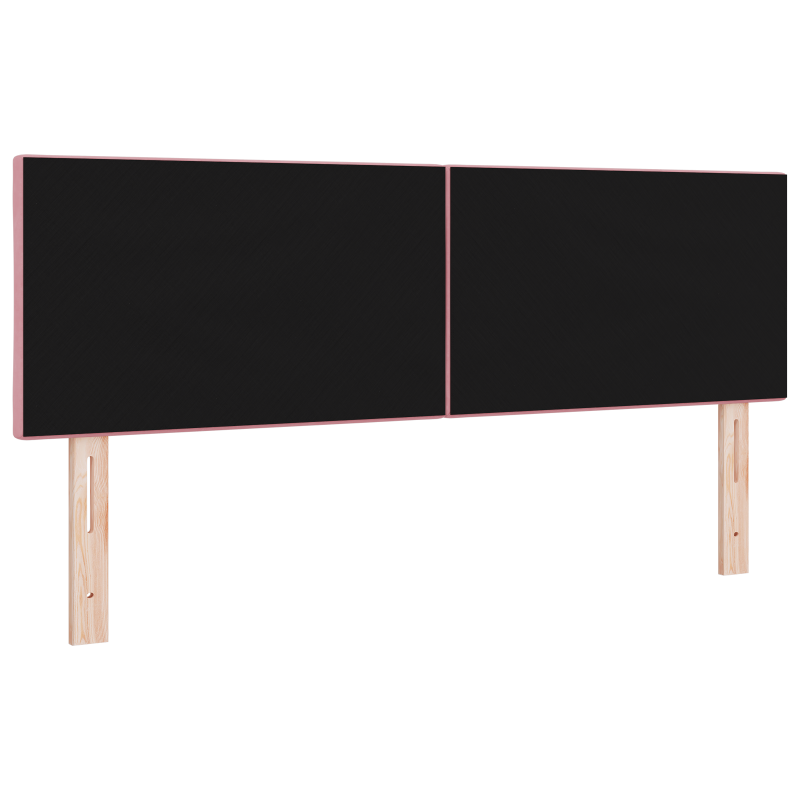 LED Kopfteil Diamantblock Design Rosa 144 cm Samt