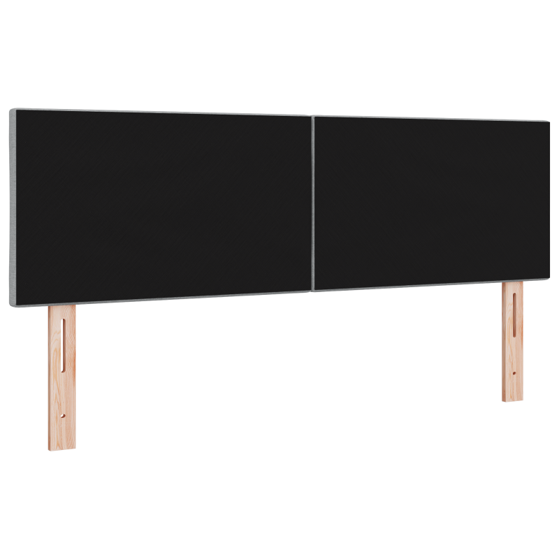 LED Kopfteil Diamantblock Design Hellgrau 160 cm Stoff
