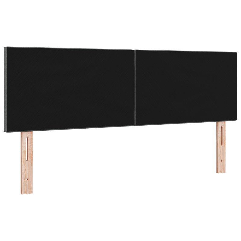 LED Kopfteil Diamantblockdesign Dunkelgrau 160 cm Stoff