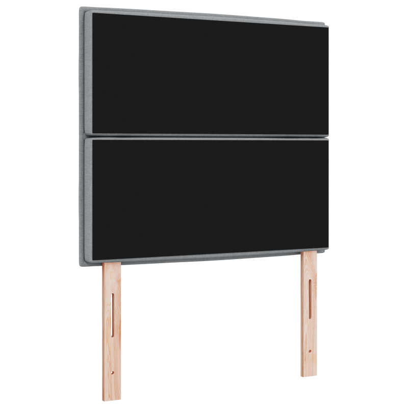 LED Kopfteil Linien Design Hellgrau 100 cm Stoff