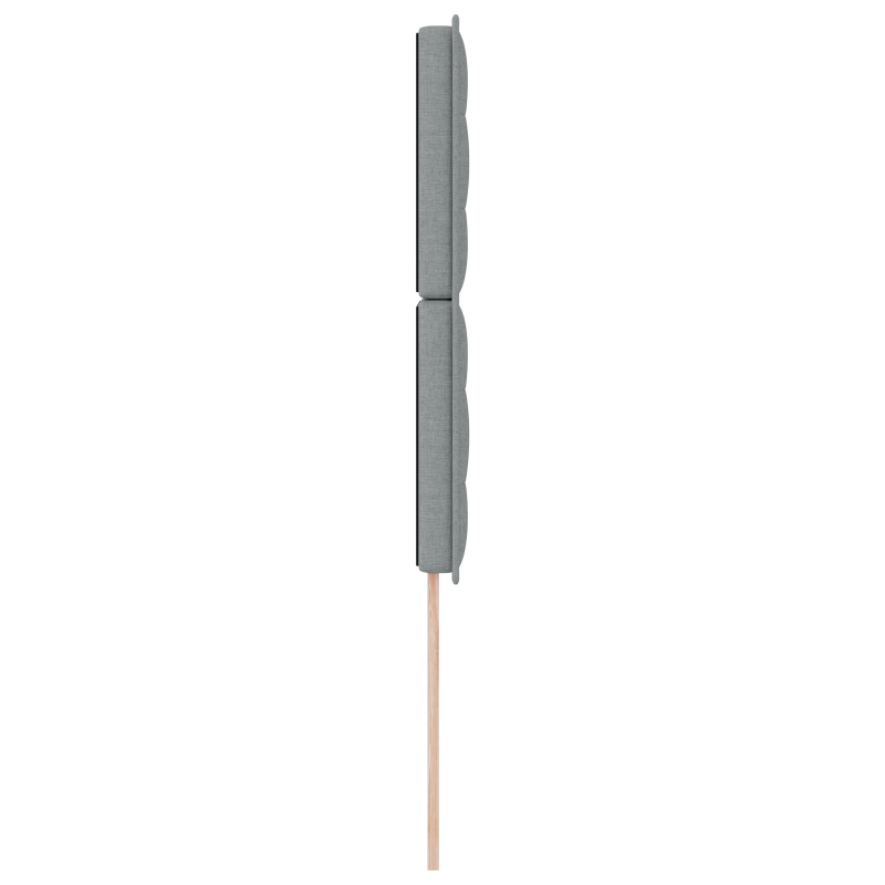 LED Kopfteil Linien Design Hellgrau 100 cm Stoff