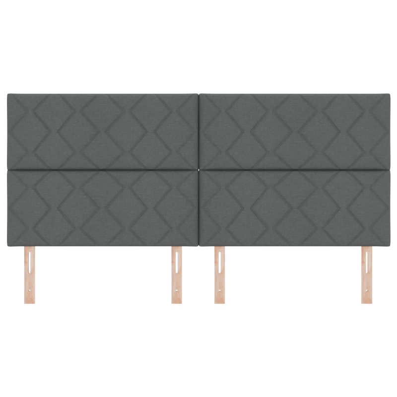 LED Kopfteil Diamantblock Design Dunkelgrau 200 cm Stoff