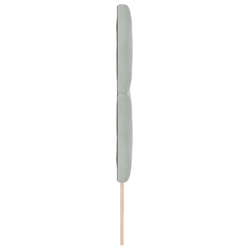 LED Kopfteil Diamantblock Design Hellgrau 200 cm Samt