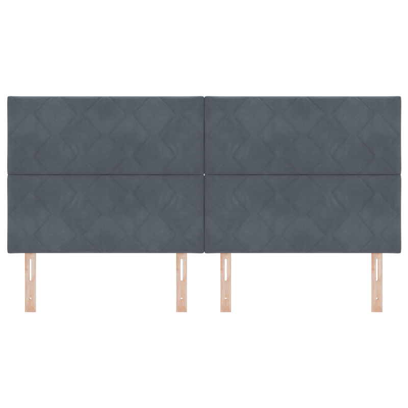 LED Kopfteil Diamantblock Design Dunkelgrau 200 cm Velvet