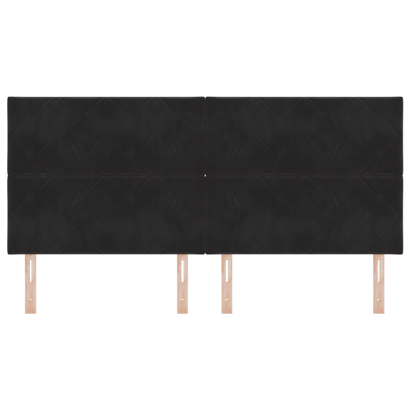 LED Kopfteil - Schwarzes Diamantblockdesign - 200 cm - Velvet