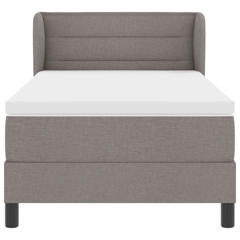 Boxspringbett mit Matratze Taupe 80x200 cm Stoff