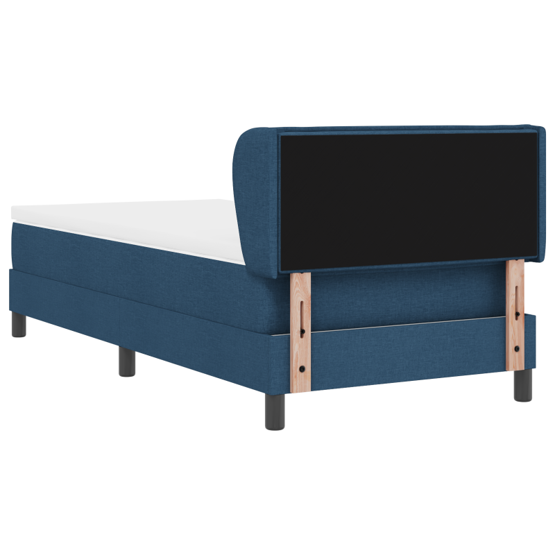Boxspringbett mit Matratze Blau 80x200 cm Stoff