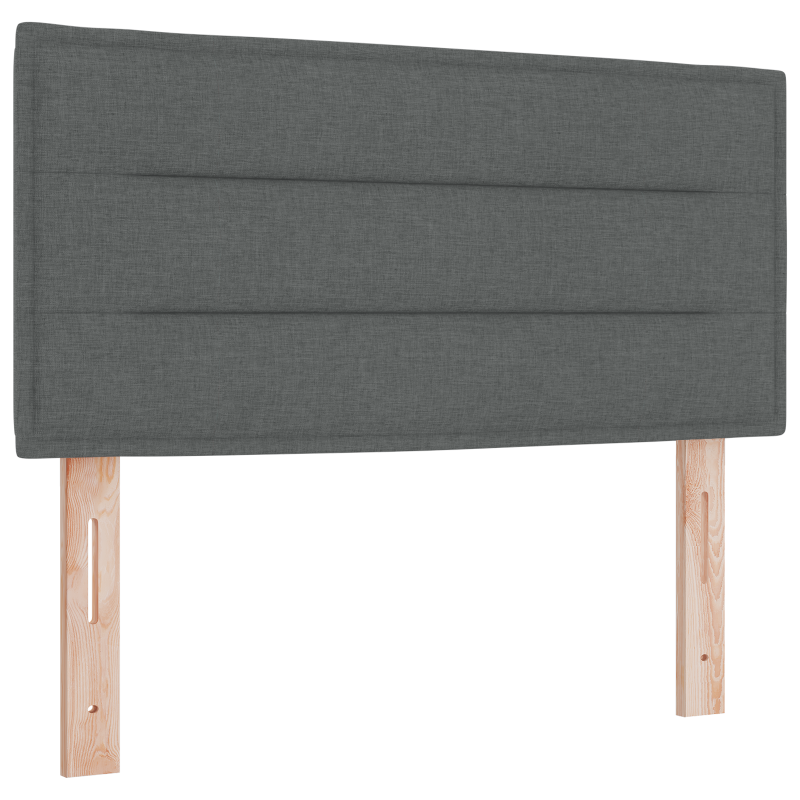 Boxspringbett mit Matratze - Dunkelgrau, 90x190 cm, Stoff