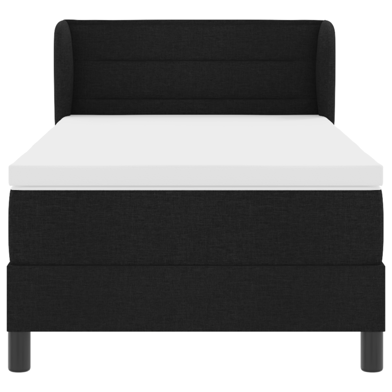 Boxspringbett mit Matratze Schwarz 90x190 cm Stoff