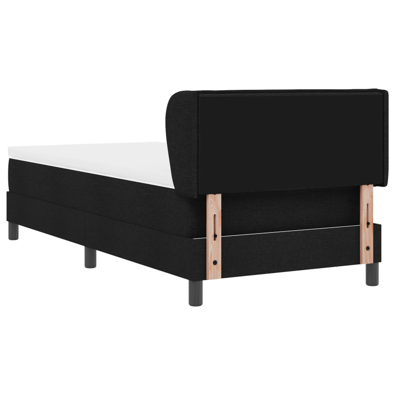 Boxspringbett mit Matratze Schwarz 90x200 cm Stoff