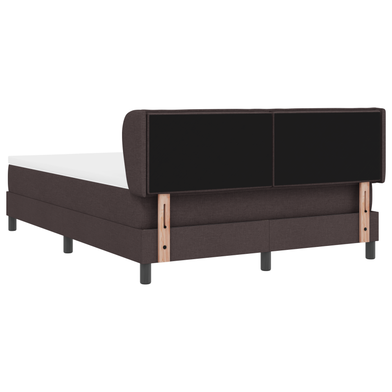Boxspringbett mit Matratze Dunkelbraun 160x200 cm Stoff