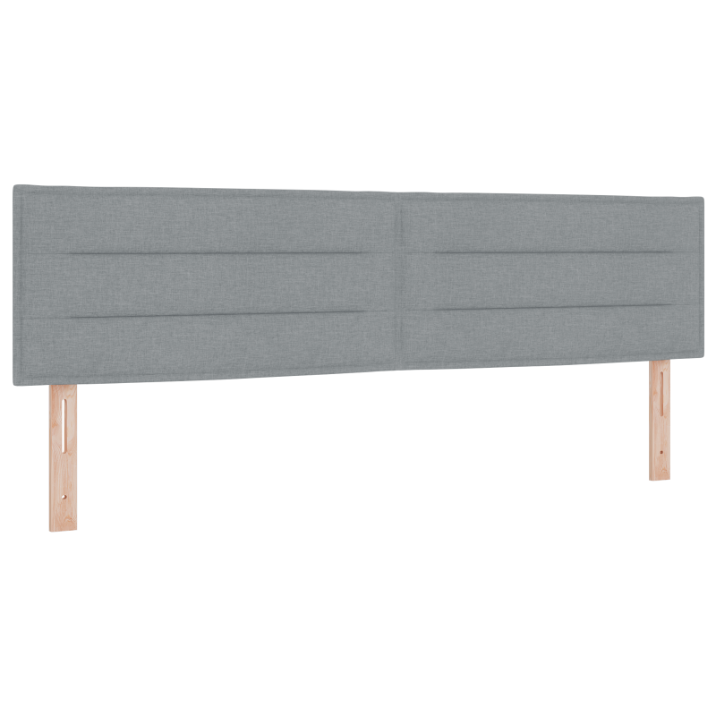Boxspringbett mit Matratze Hellgrau 180x200 cm Stoff