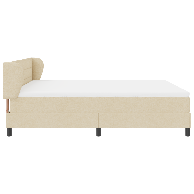 Boxspringbett mit Matratze Creme 180x200 cm Stoff