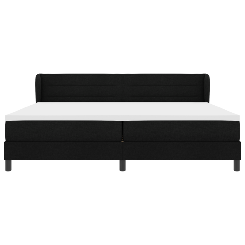 Boxspringbett mit Matratze Schwarz 200x200 cm Stoff